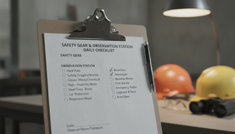 découvrez notre checklist complète pour votre station d'observation afin de ne rien oublier lors de l'installation et garantir des relevés précis et efficaces.