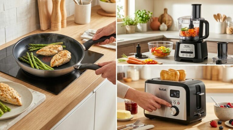 Découvrez la gamme d'appareils de cuisine et électroménager Tefal, alliant innovation et qualité pour faciliter toutes vos préparations culinaires au quotidien.