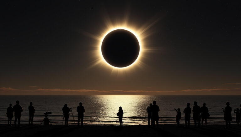 vivez l'éclipse solaire du 12 août 2026 en vendée avec une soirée d'observation gratuite, profitez d'un spectacle unique avec jusqu'à 95% d'obscuration solaire.