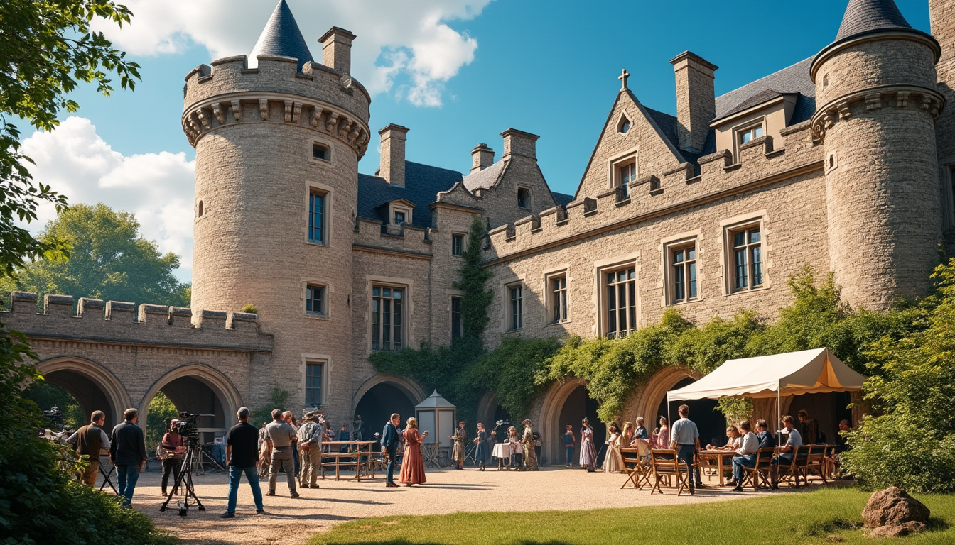 en août, plongez dans l'ambiance magique d'un château du sud vendée qui se métamorphose en décor de cinéma pour une expérience unique et captivante.