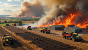 en vendée, 100 tonnes de fumier ont été évacuées pour protéger une exploitation agricole menacée par un incendie. découvrez les mesures prises pour sécuriser les lieux et préserver les récoltes.
