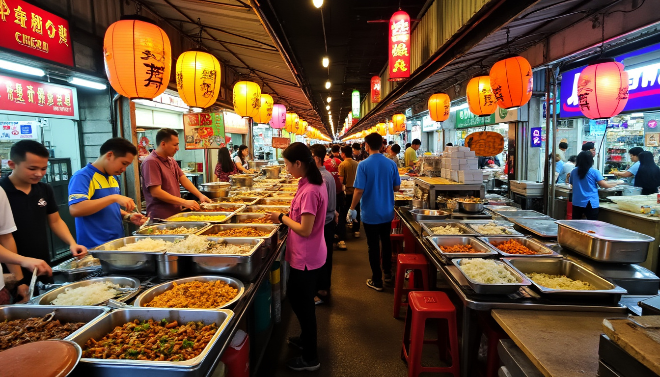 explorez les saveurs authentiques de jalan alor, la célèbre rue gastronomique de kuala lumpur, et dégustez une variété de plats locaux savoureux dans une ambiance animée.