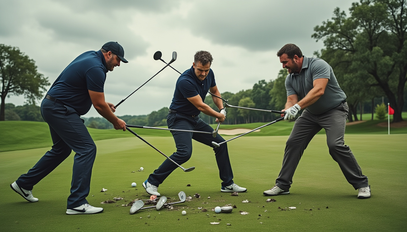 en vendée, une partie de golf dégénère en conflit violent. trois hommes comparaissent pour une altercation à coups de clubs sur le terrain.