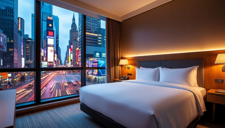 découvrez l’aliz hotel times square, un hôtel confortable idéalement situé au cœur de new york, à deux pas des attractions emblématiques de manhattan.