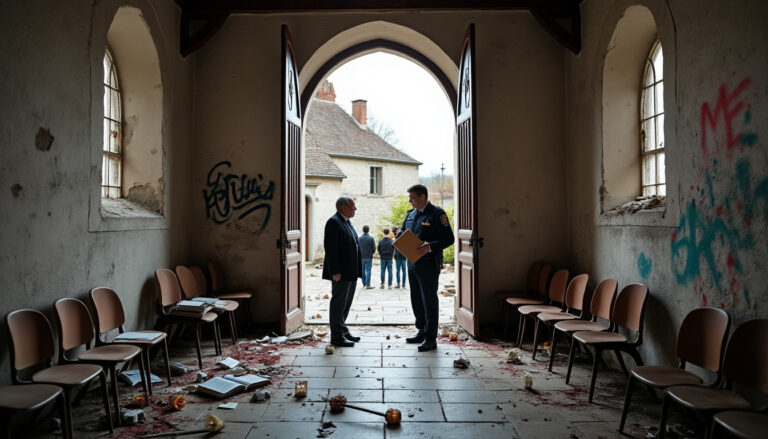 en vendée, une église a été profanée par des mineurs. la municipalité dépose plainte après les faits.